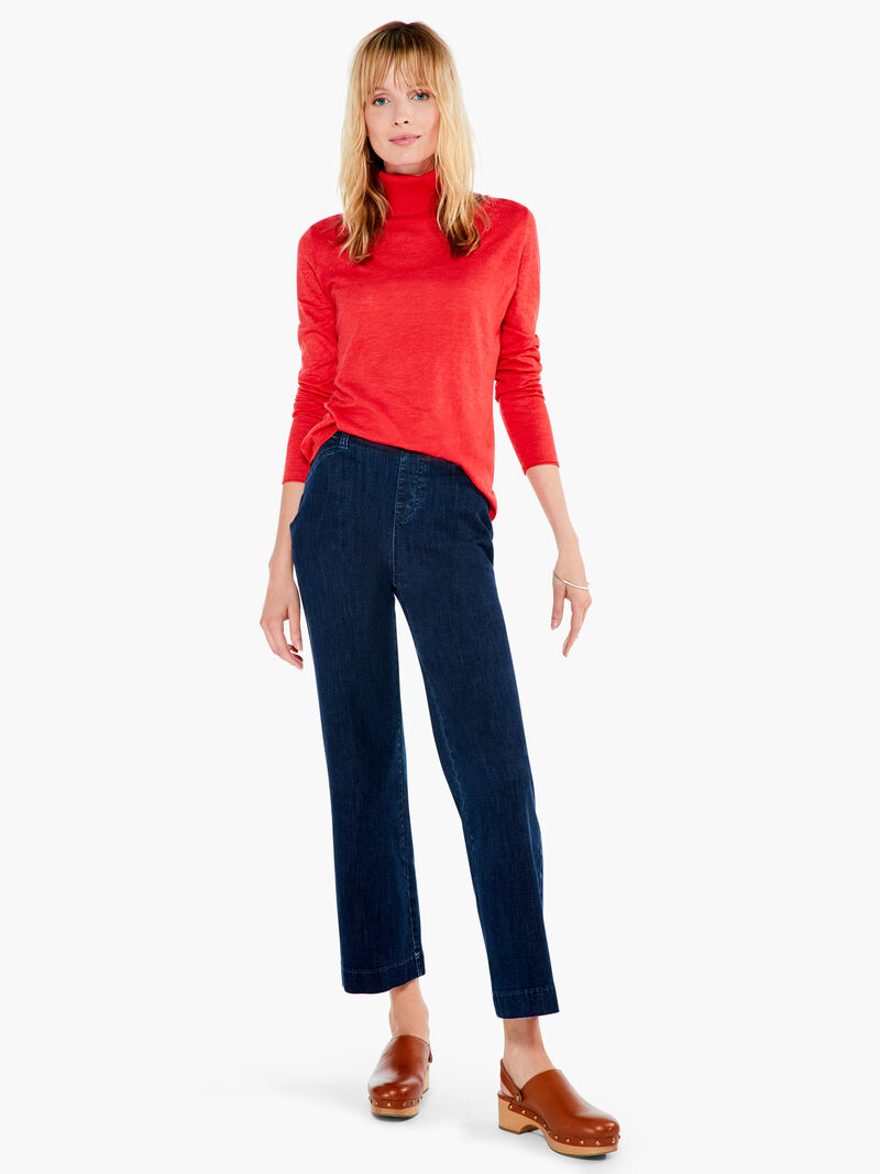 Woman Wears Turtleneck Sweater Tee image number 1