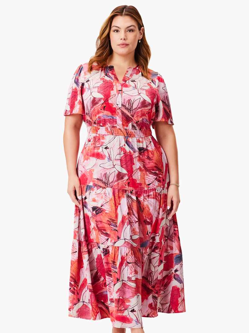 Woman Wears Scribble Bouquet Daydream Dress image number 0