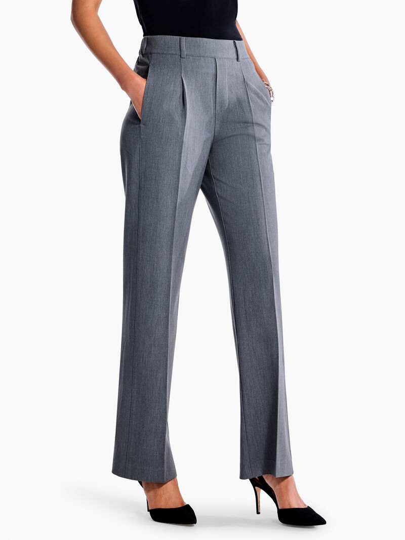 Woman Wears 31" The Avenue Wide Leg Pleated Pant image number 2