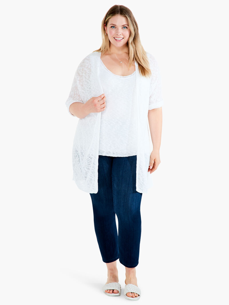 Woman Wears Textured Days Cardigan image number 3