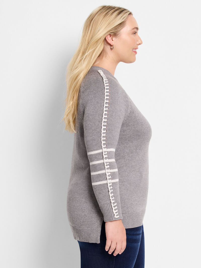 Woman Wears Dashing Down Sweater image number 2