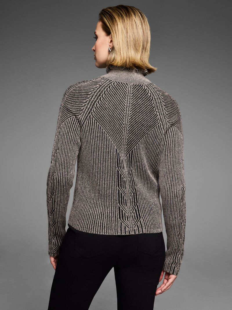 Woman Wears Gold Label Engineered Zip Cardigan image number 3