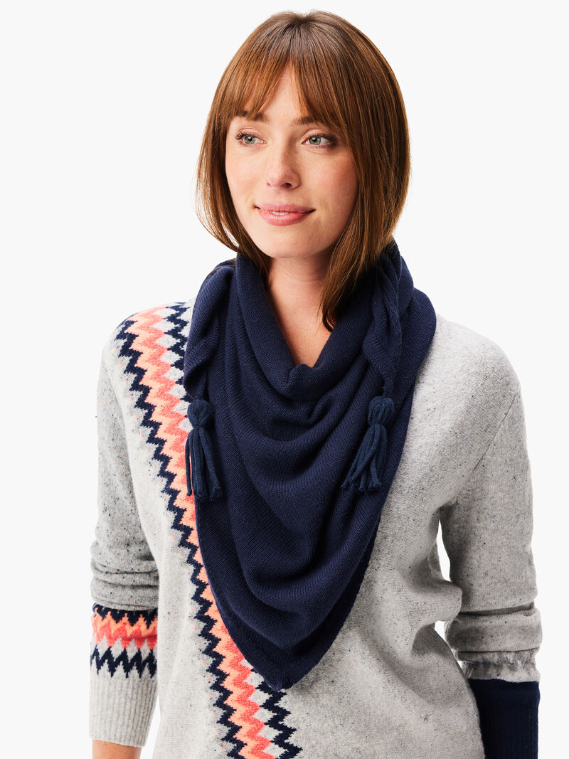 Woman Wears Handkerchief Scarf image number 0