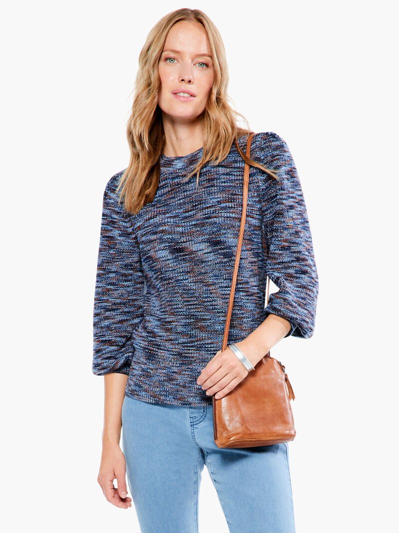 Woman Wears Femme Sleeve Spacedye Sweater image number 1