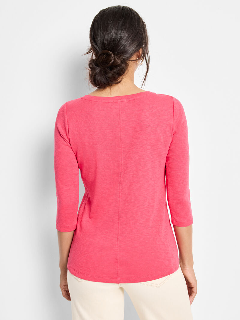 Woman Wears NZT 3/4 Sleeve Boat Tee image number 2