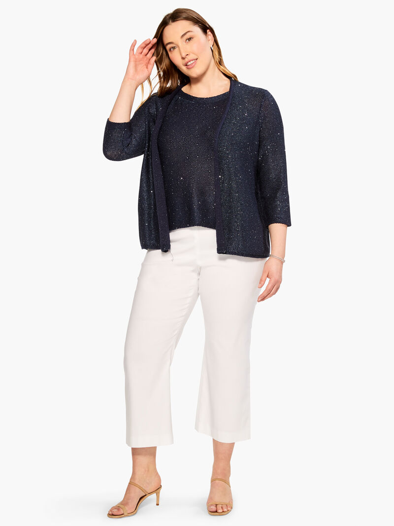 Woman Wears Sequin Cardigan image number 3
