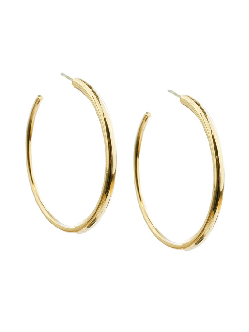 Woman Wears Marlyn Schiff - Double Width Hoop image number 0