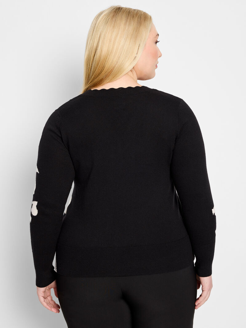Woman Wears Evening Petal Sweater image number 3