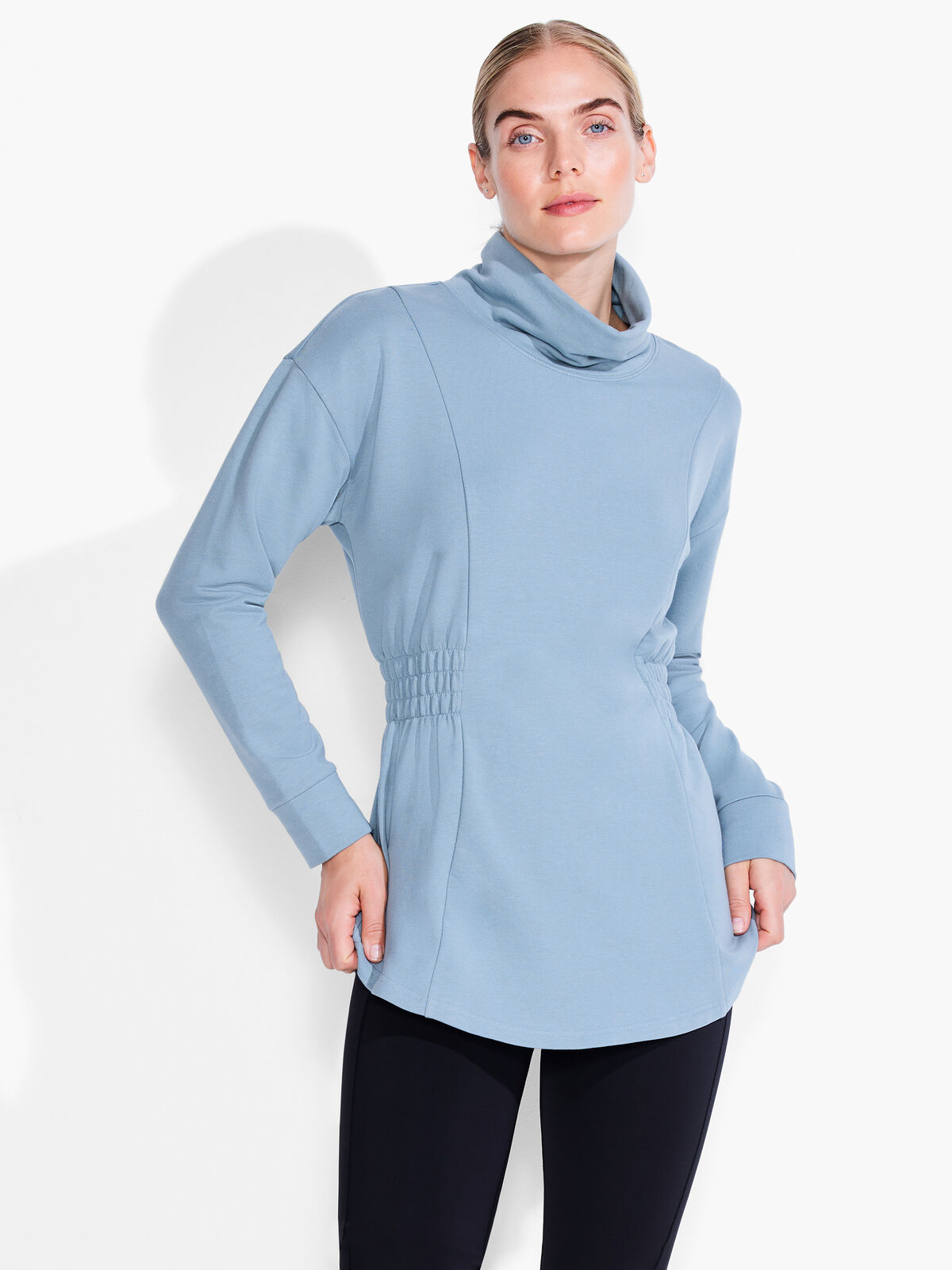 Brushed Terry Ruched Tunic