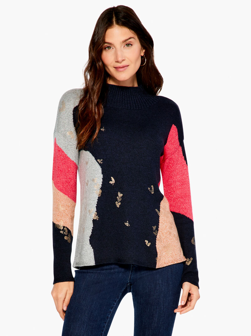 Woman Wears Glowing Embers Sweater image number 0