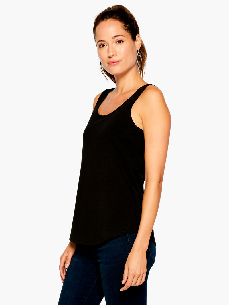 Woman Wears Shirt Tail Perfect Tank image number 1