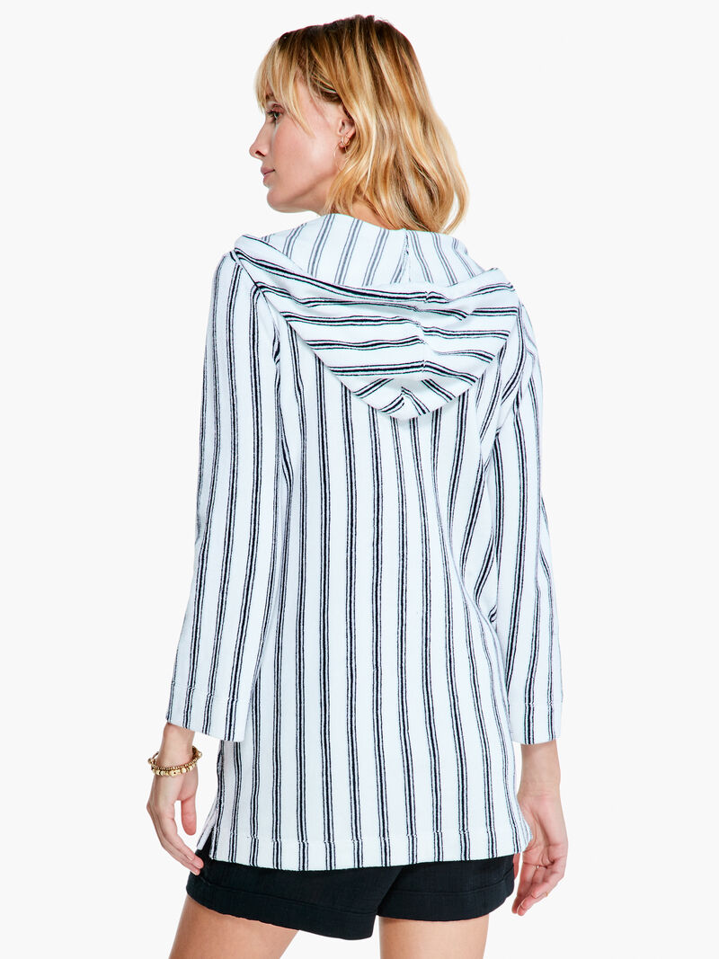 Woman Wears Striped Terry Top image number 2