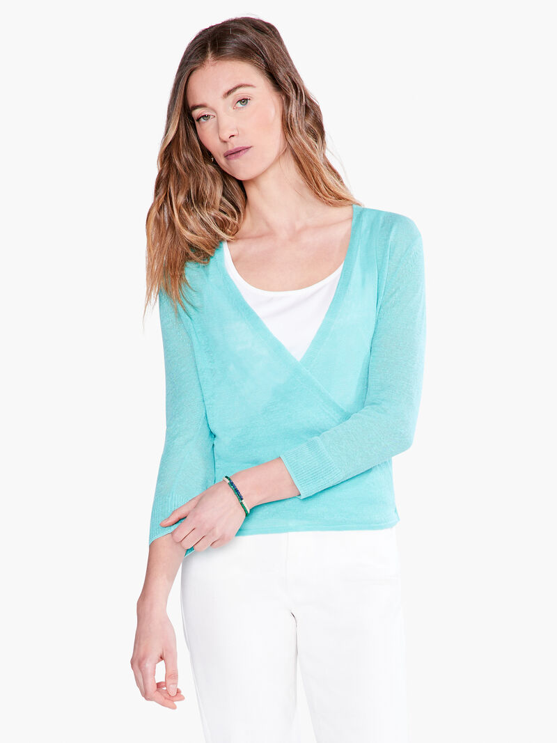 Woman Wears Lightweight 4-Way Cardigan image number 2