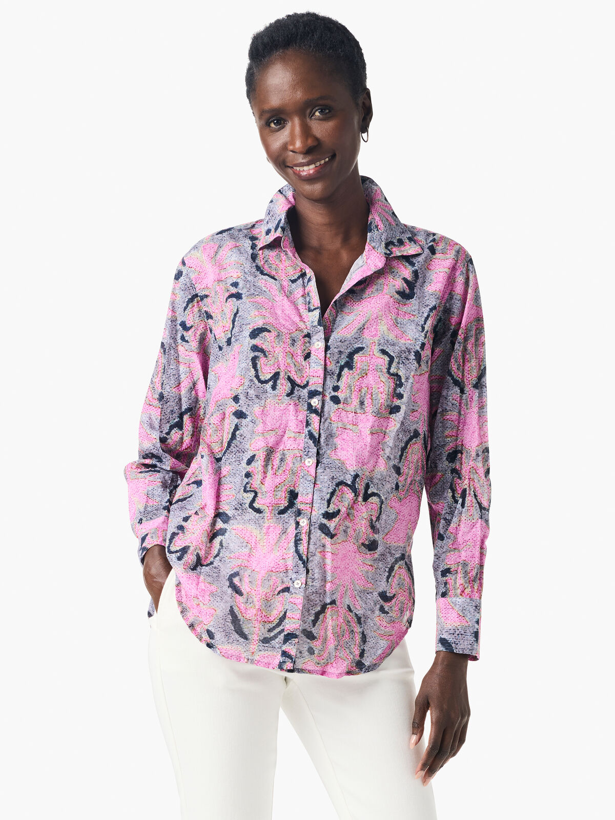 Petal Patch Boyfriend Shirt