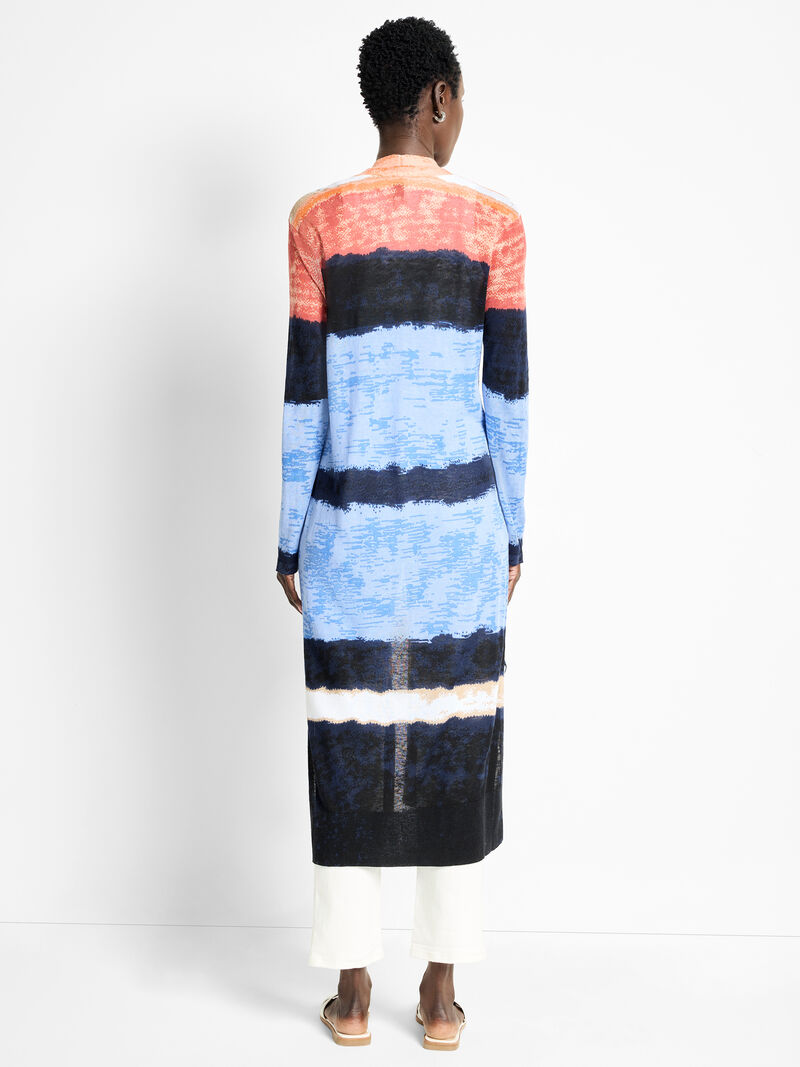 Woman Wears Painted Peninsula Cardigan image number 2