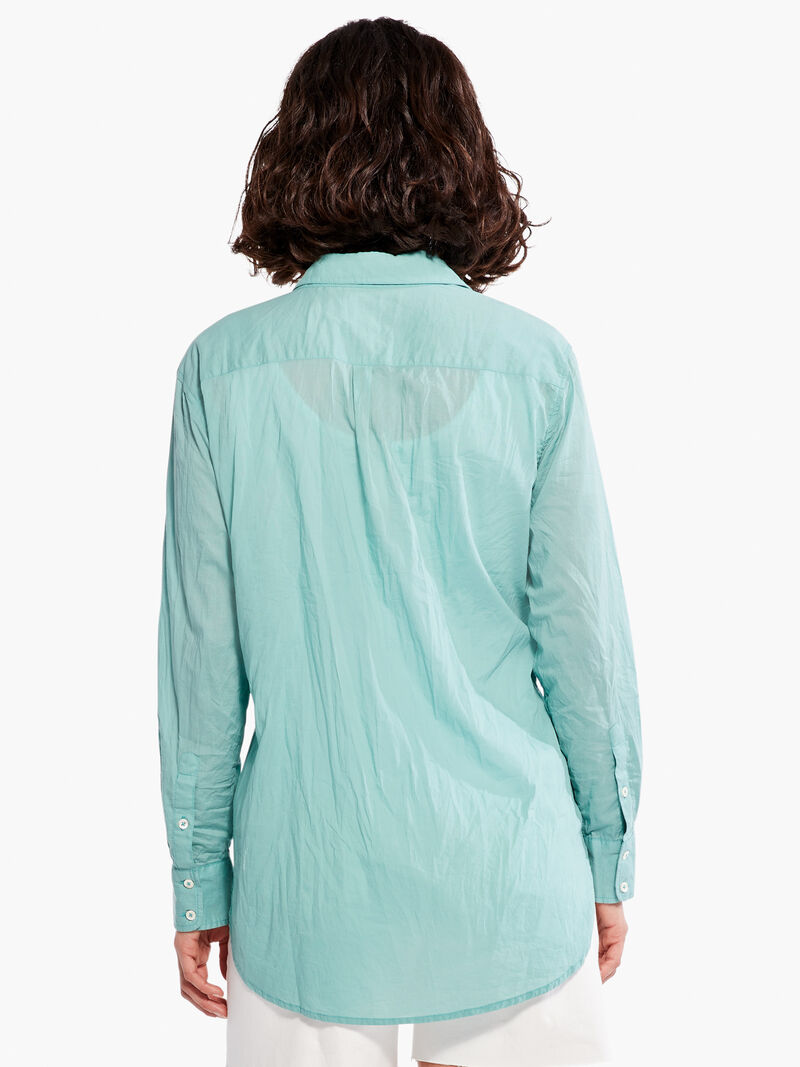 Woman Wears Cotton Boyfriend Shirt image number 2