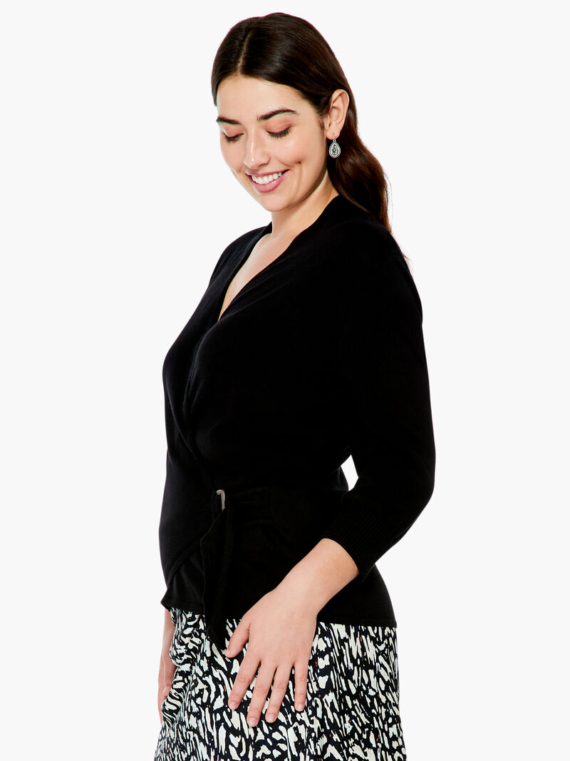 Woman Wears Vital Wrap Sweater image number 1