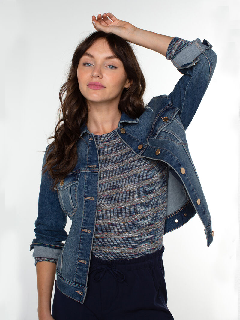 Woman Wears Liverpool - Classic Jean Jacket image number 0