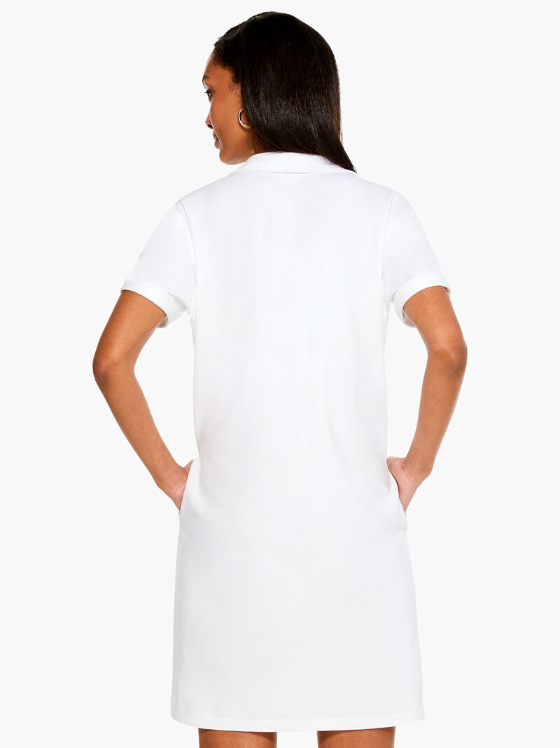 Woman Wears French Terry Pop Collar Dress image number 2