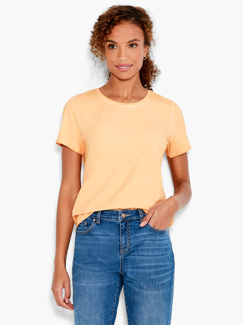 NZT Short Sleeve Shirt Tail Crew Neck Tee