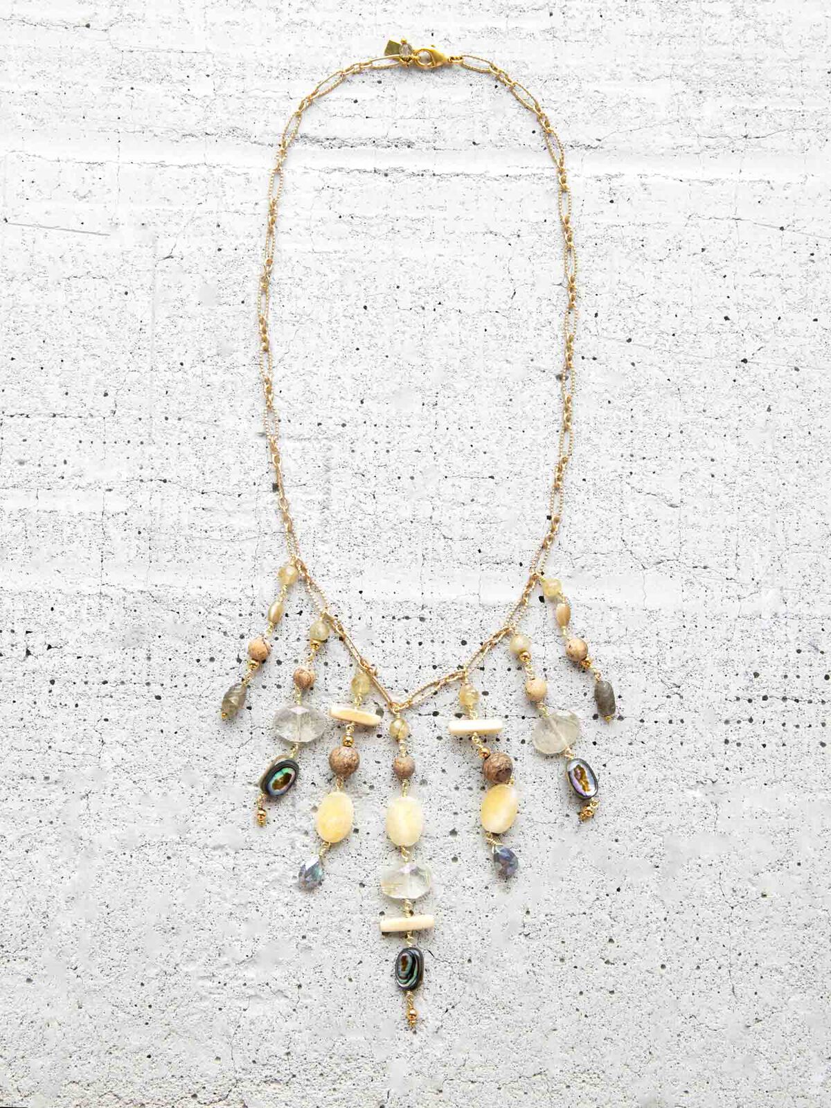 Chan Luu Mixed Stone Statement Necklace