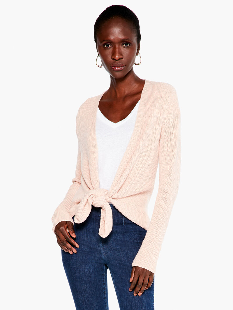 Woman Wears Shaker Knit 4-Way Cardigan image number 2