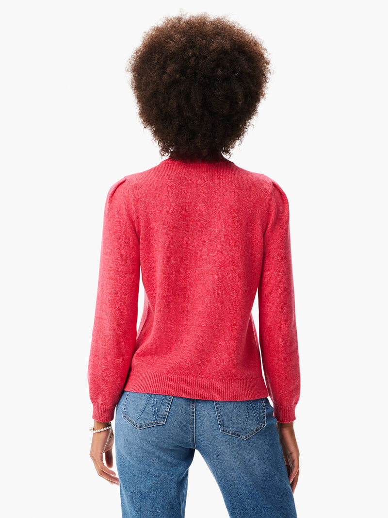 Woman Wears Button Henley Sweater image number 2