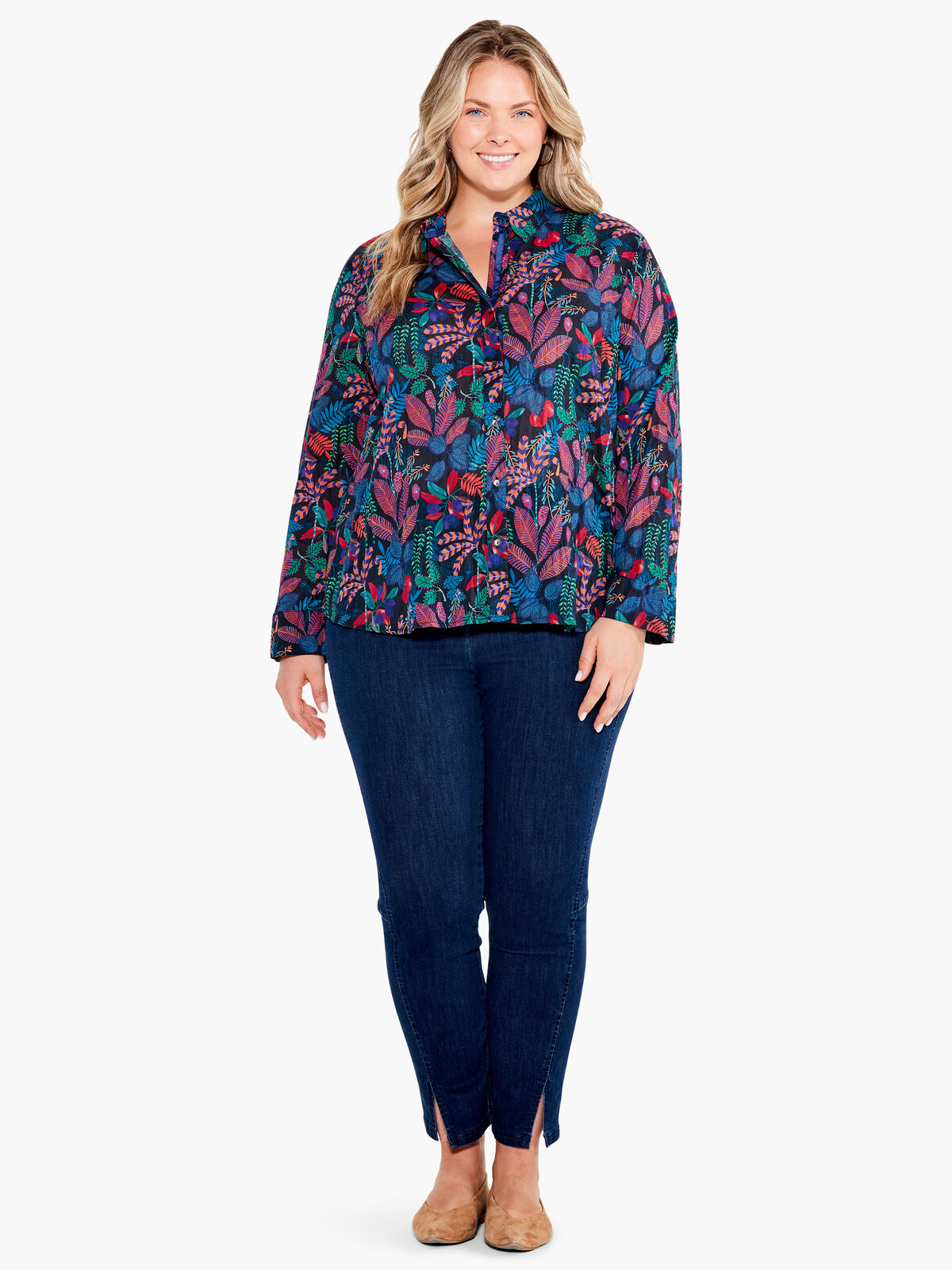 Vibrant Garden Crinkle Shirt