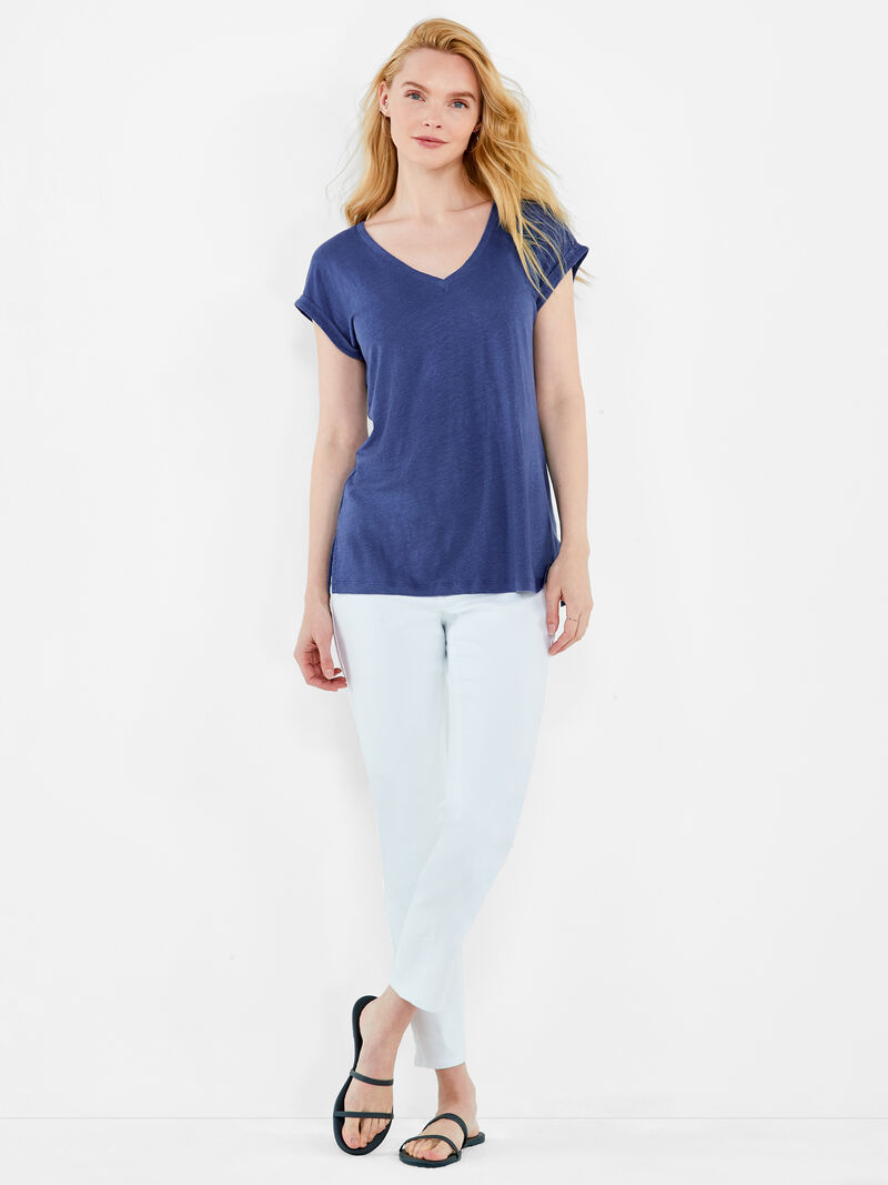 Woman Wears NZT Short Sleeve V Tee image number 3