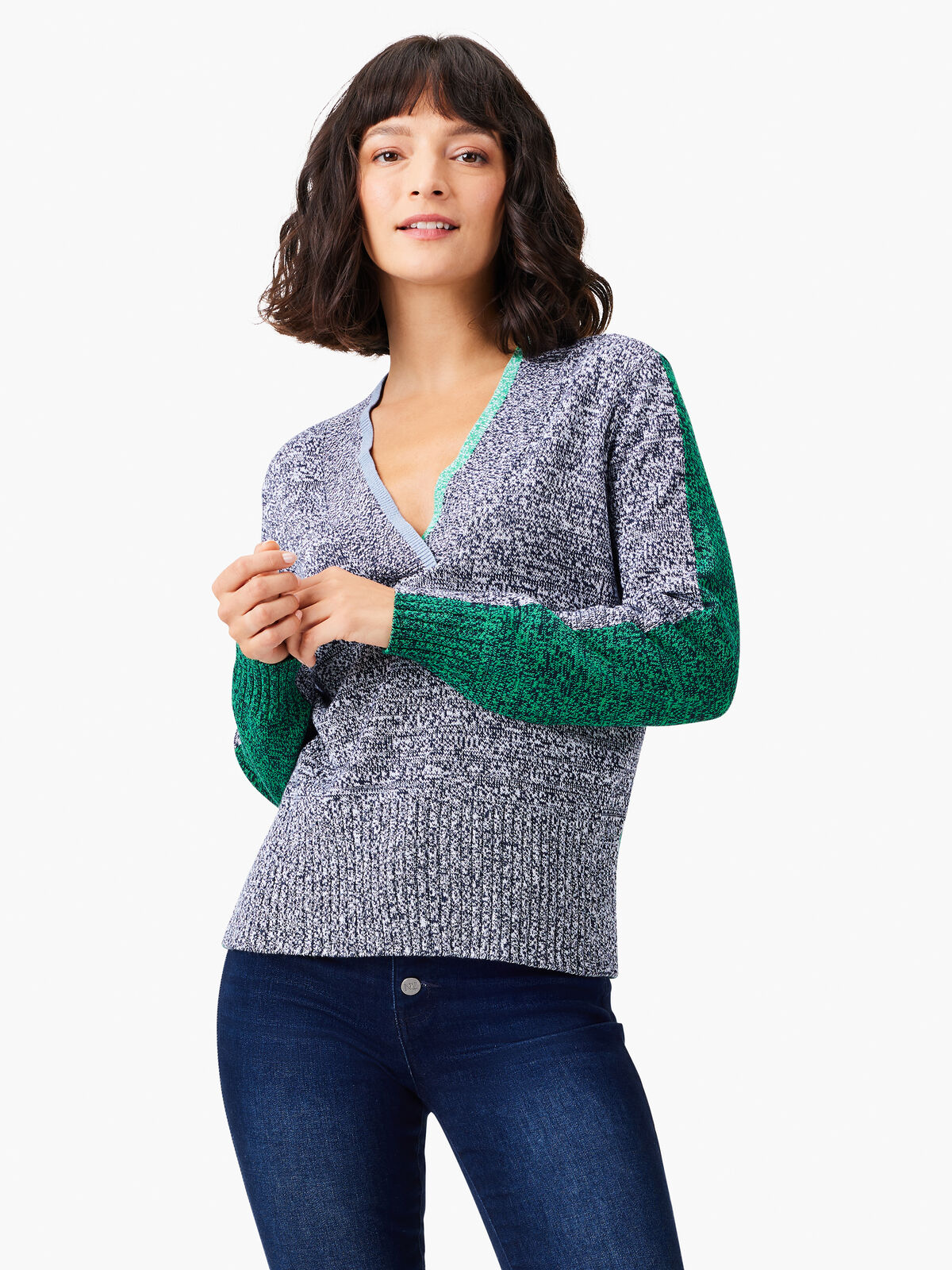 Color Block Mix Sweater