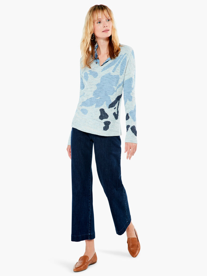 Woman Wears Breezy Leaves Sweater image number 4