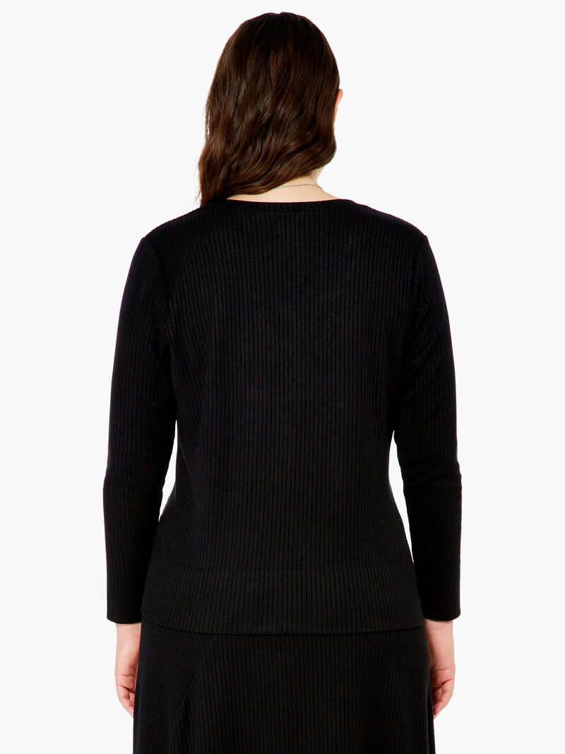 Woman Wears Cozy Rib Twist Top image number 2