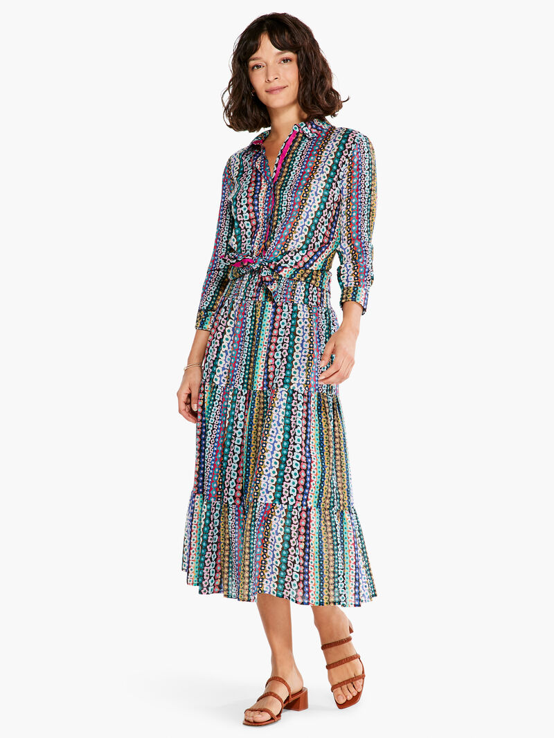 Woman Wears Flower Field Crinkle Shirt image number 4