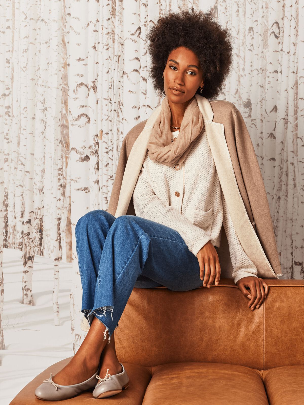 Gilded Texture Sweater Jacket
