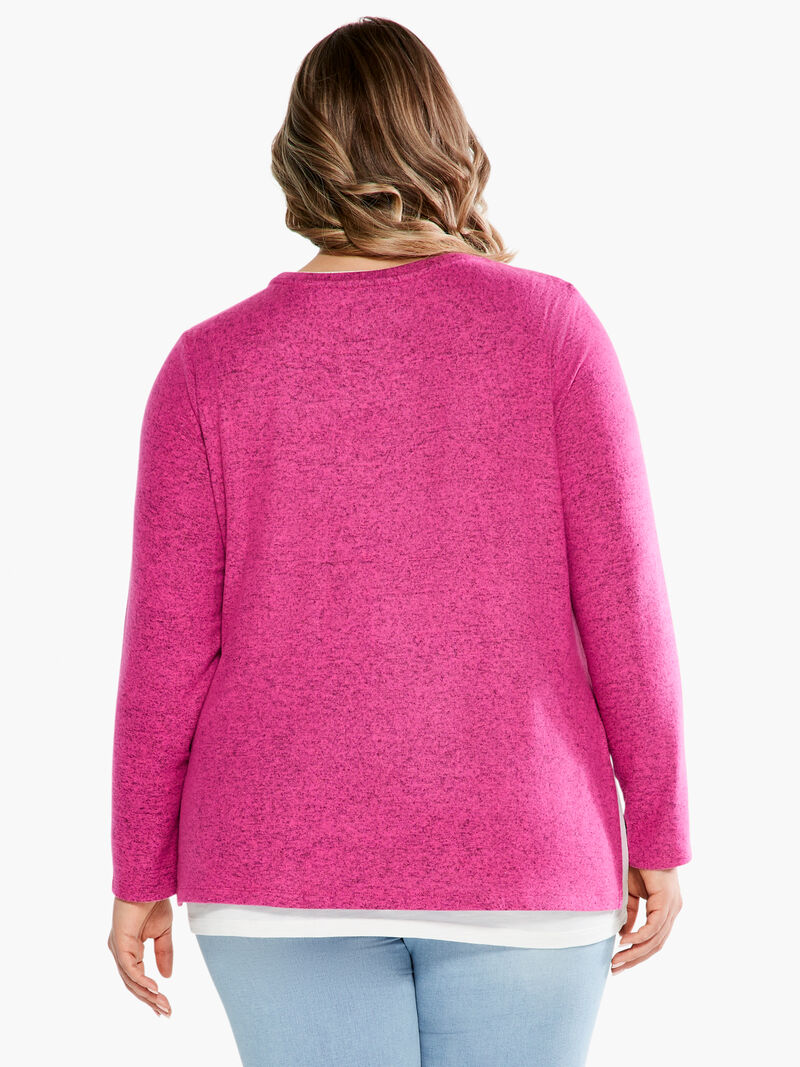 Woman Wears NZT Sweet Dreams Long Sleeve Double Layer Tee image number 2