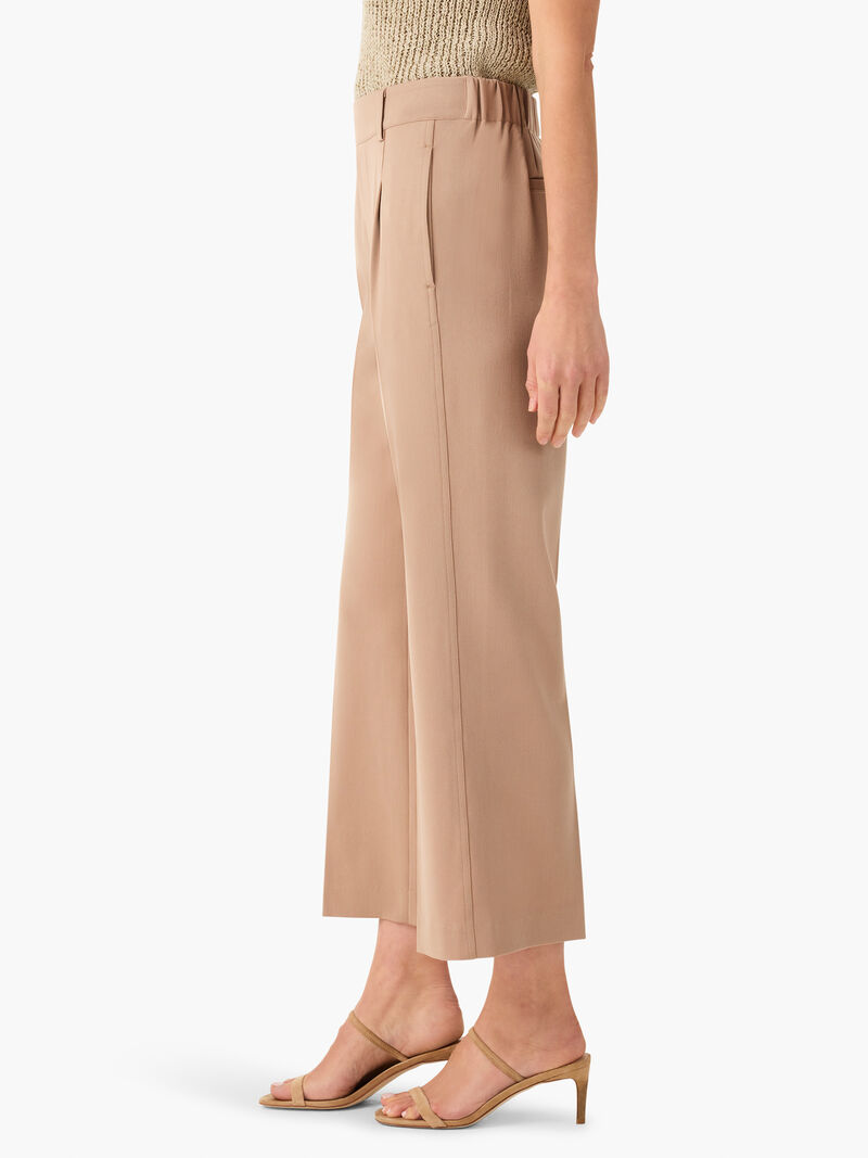 Woman Wears Avenue Summer Wide-Leg Crop Trouser image number 2