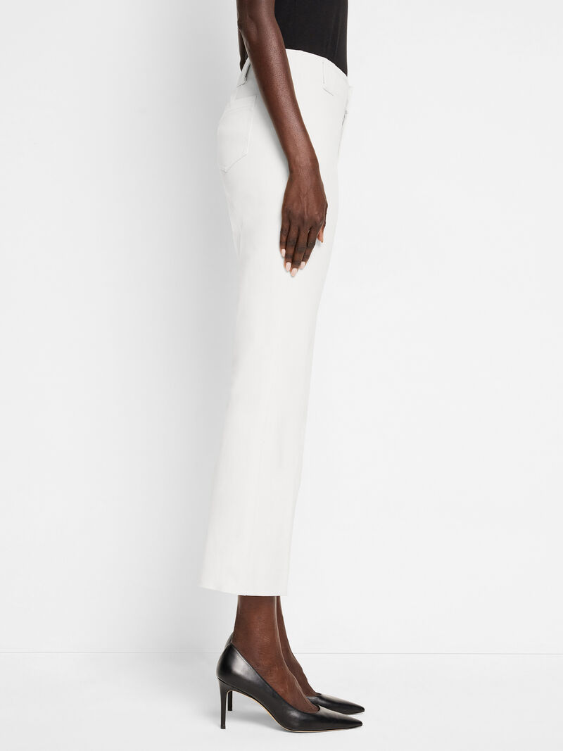 Woman Wears 28" Plaza Demi Boot Cotton Bi-Stretch Pant image number 2