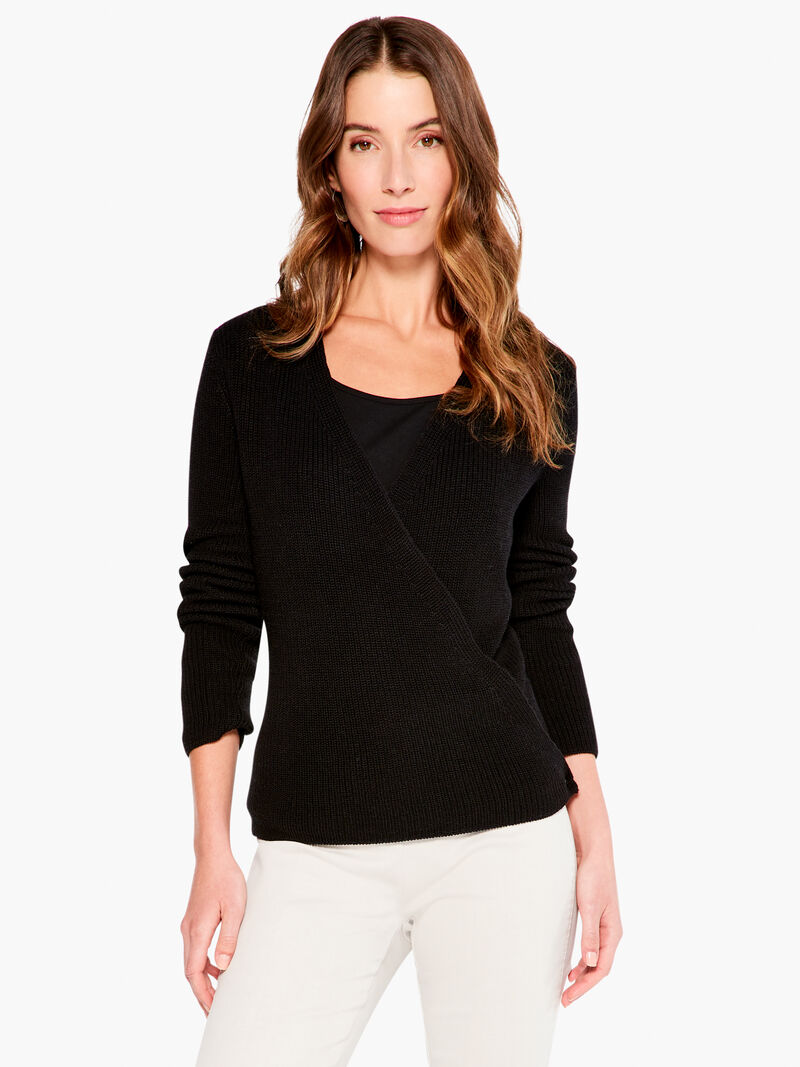 Woman Wears Shaker Knit 4-Way Cardigan image number 1
