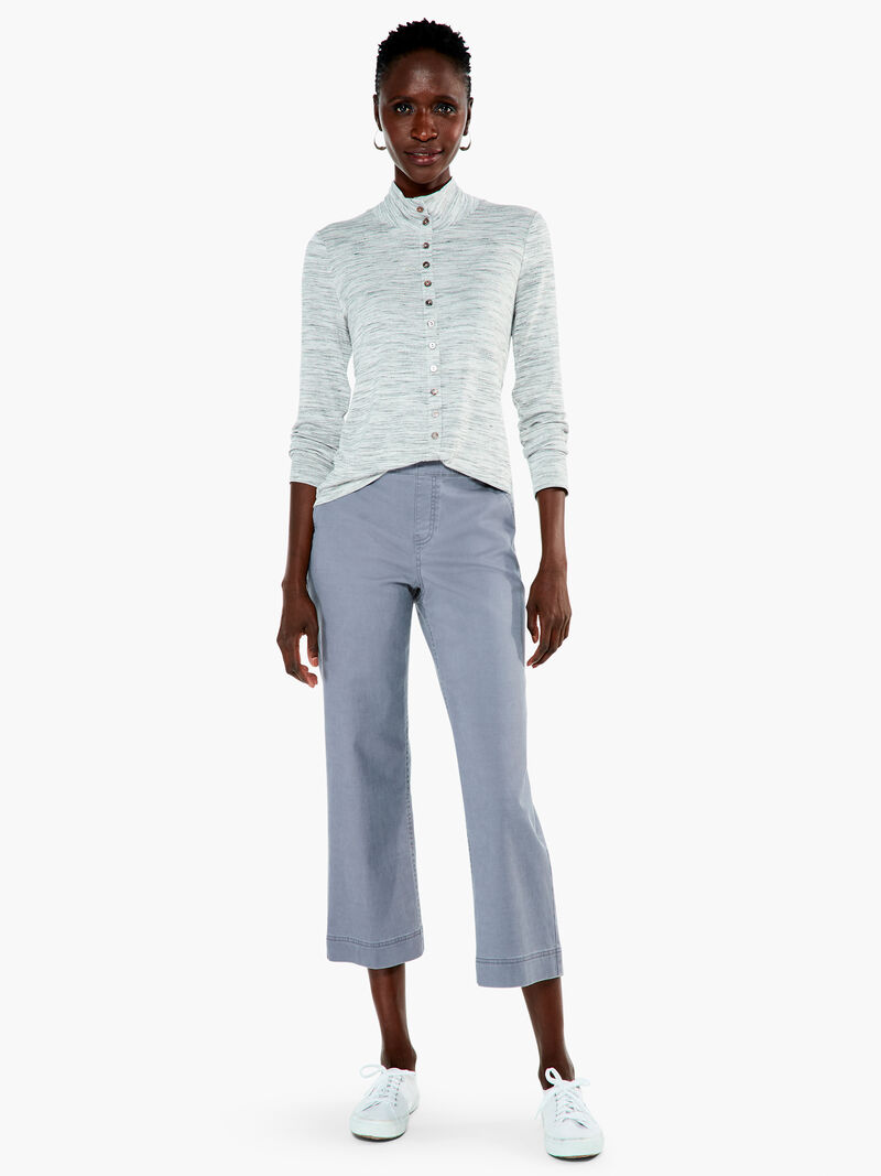Woman Wears Spacedye Button Turtleneck image number 3