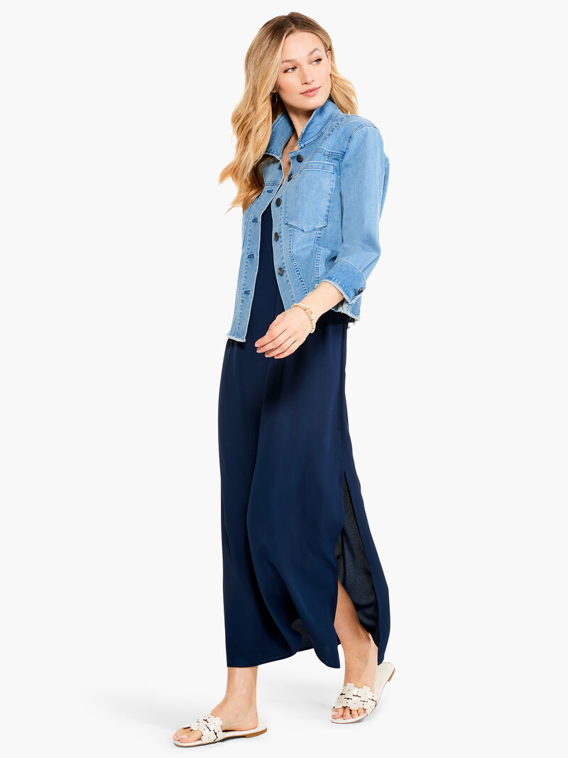 Woman Wears Summer Slip Dress image number 3