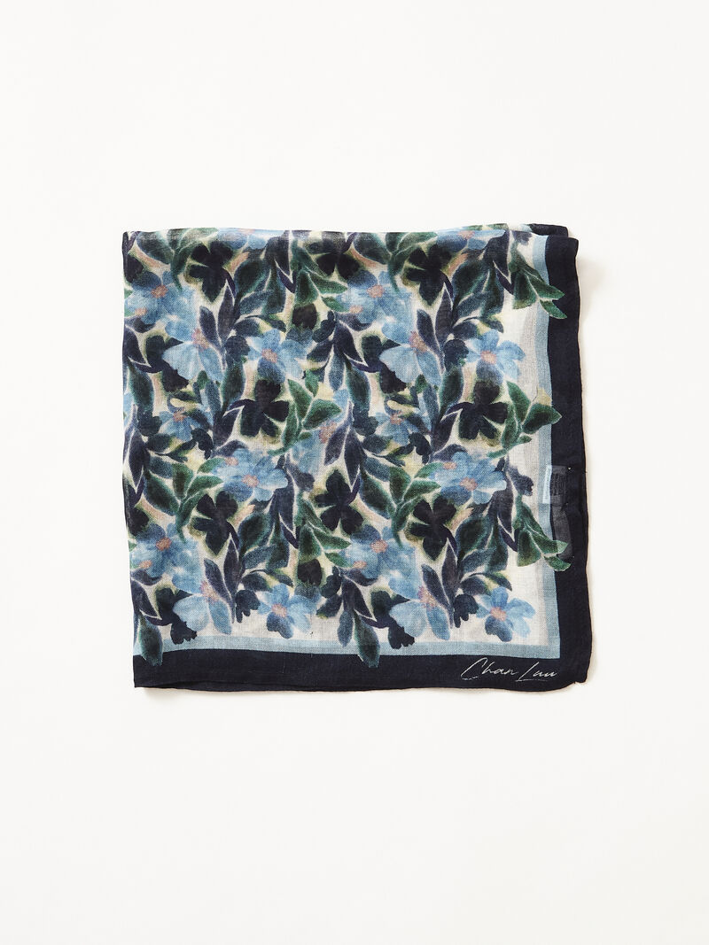 Woman Wears Chan Luu Floral Print Bandana image number 1