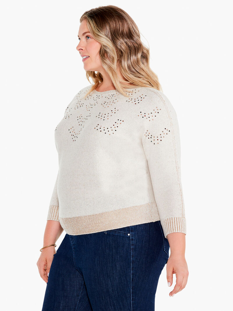 Woman Wears Constellation Sweater image number 1
