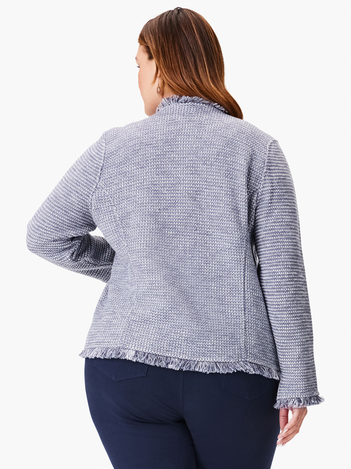 Fringe Mix Knit Pocket Jacket
