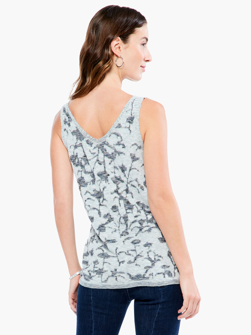 Woman Wears Shadow Garden Knit Tank image number 2