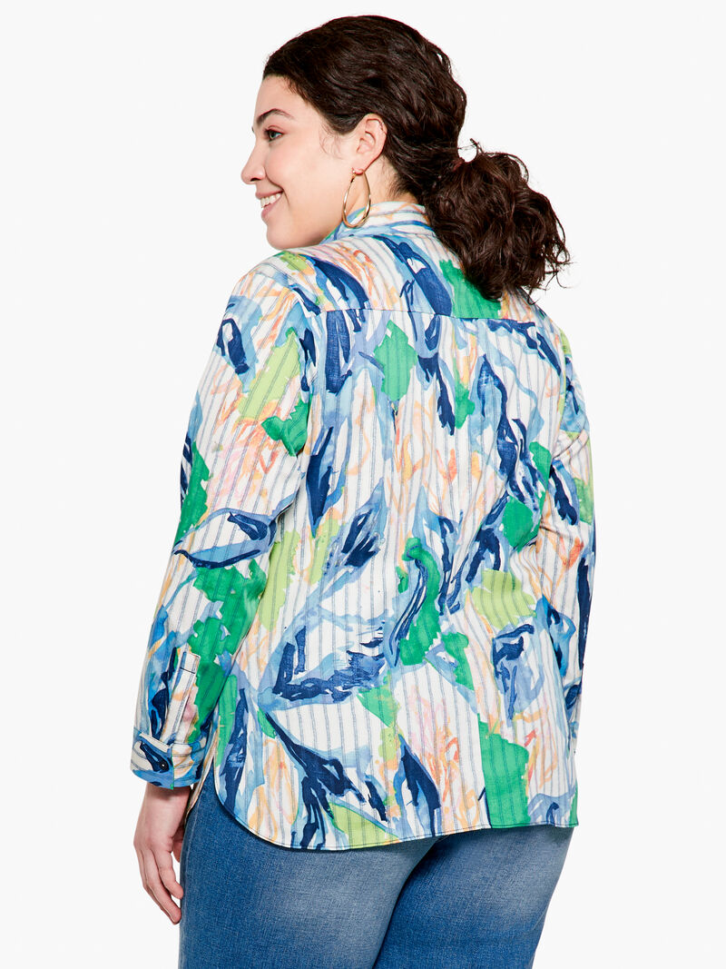 Woman Wears Scribble Vines Top image number 3