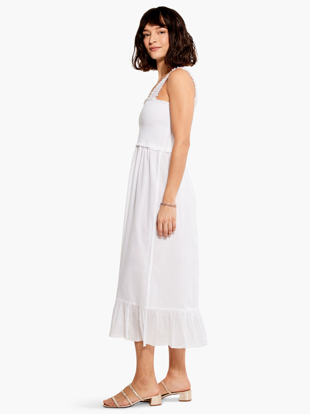Cotton Lawn Smocked Dress