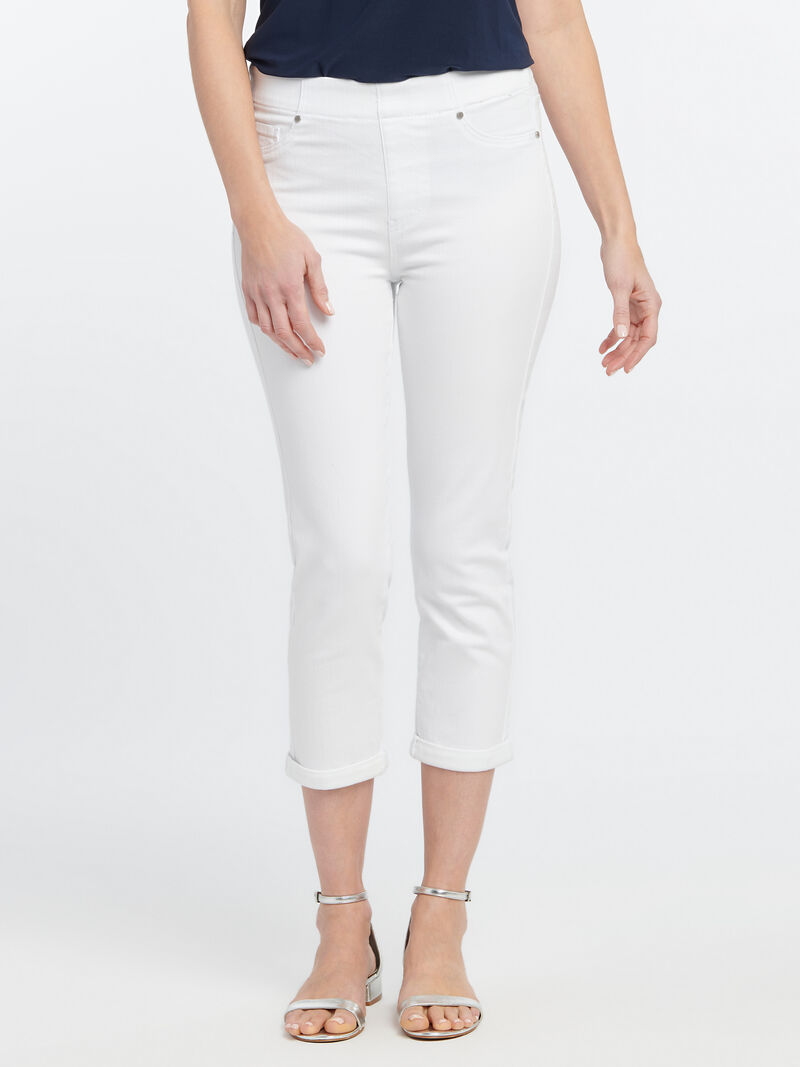 Woman Wears Liverpool - Chloe Crop Rolled Cuff Jean image number 0