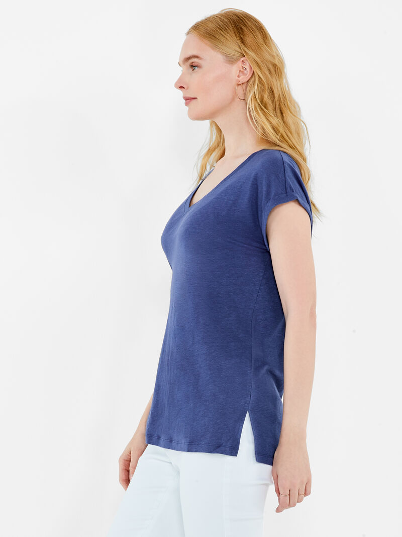 Woman Wears NZT Short Sleeve V Tee image number 1