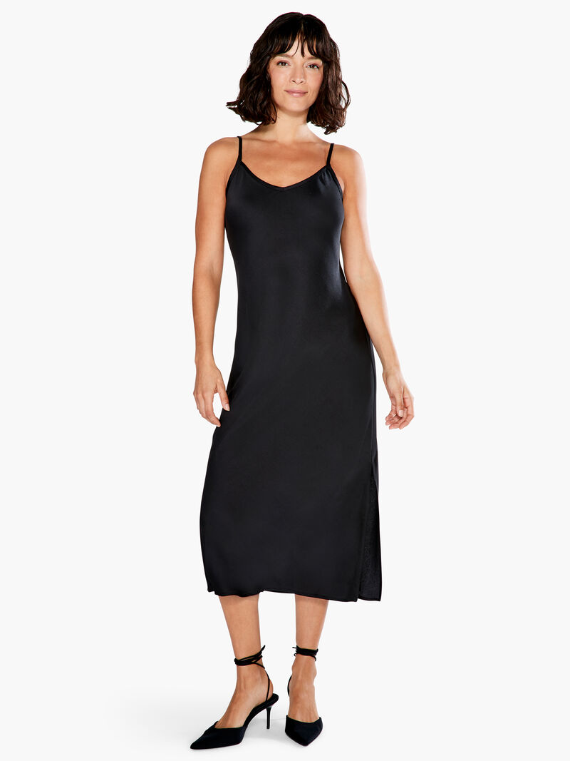 Woman Wears Crepe Slip Dress image number 3