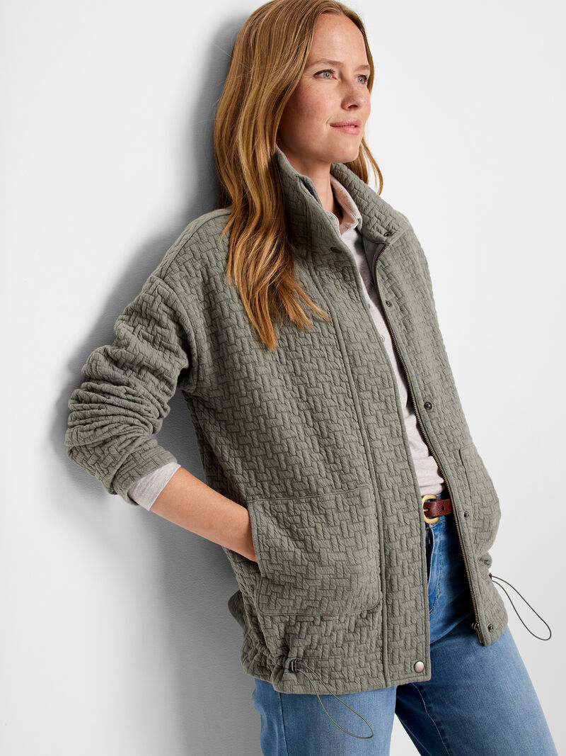 Woman Wears Throw On Quilted Jacket image number 0